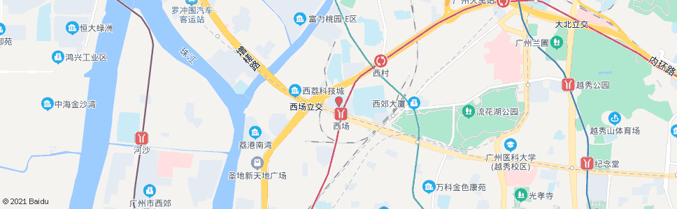 广州和平新村(地铁西场站)_公交站地图_广州公交_妙搜公交查询2024