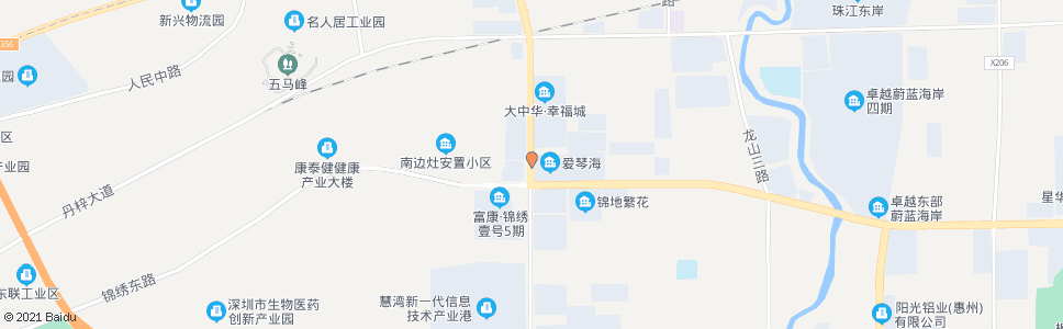 惠州龙山一路_公交站地图_惠州公交_妙搜公交查询2025