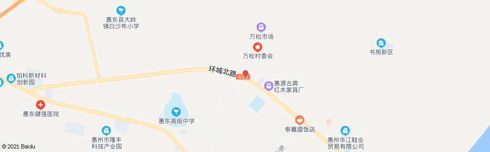 惠州万松村(环城北路)_公交站地图_惠州公交_妙搜公交查询2025