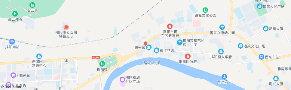 揭阳金叶酒店_公交站地图_揭阳公交_妙搜公交查询2024