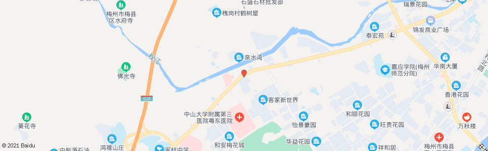 梅州槐岗村道_公交站地图_梅州公交_妙搜公交查询2024