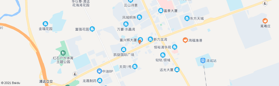 清远横荷街道办事处_公交站地图_清远公交_妙搜公交查询2024