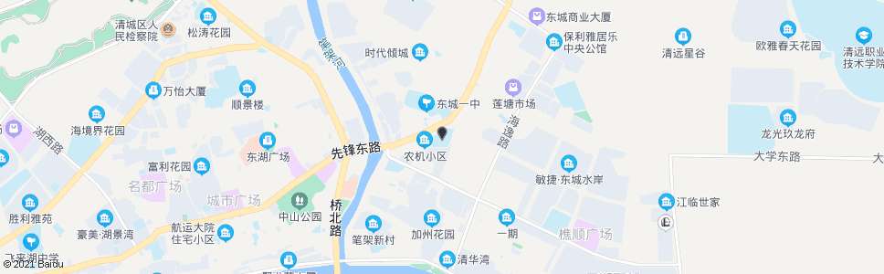 清远东城中心小学(东城第一中学)_公交站地图_清远公交_妙搜公交查询2024