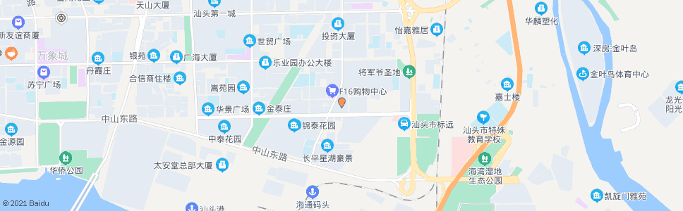 汕头逸景蓝湾西_公交站地图_汕头公交_妙搜公交查询2025