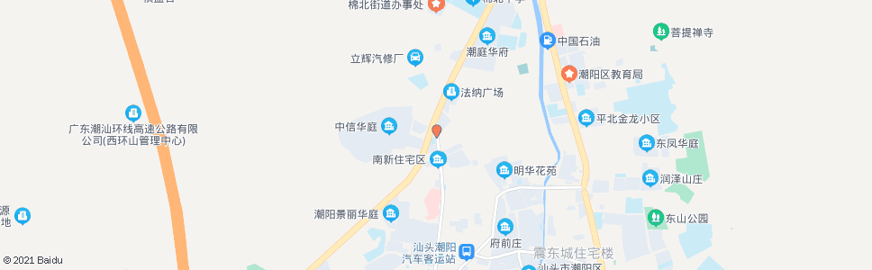 汕头棉新大道_公交站地图_汕头公交_妙搜公交查询2024