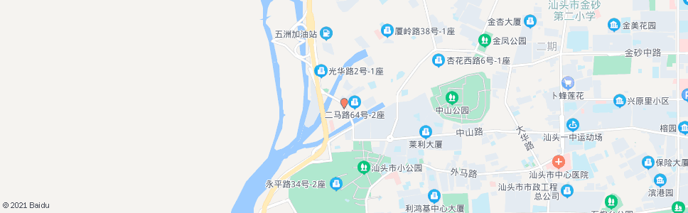 汕头二马路西(同济路二马路口)_公交站地图_汕头公交_妙搜公交查询2024