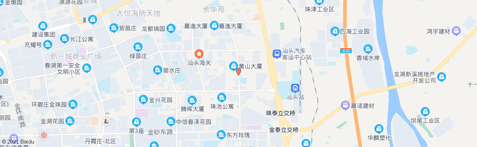 汕头黄山珠池路口_公交站地图_汕头公交_妙搜公交查询2025