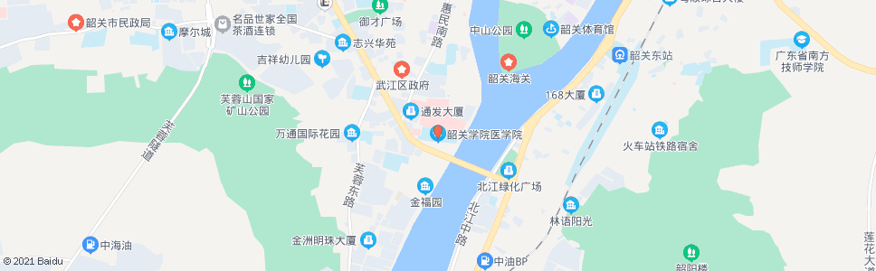 韶关韶关学院医学院(市卫校)_公交站地图_韶关公交_妙搜公交查询2024