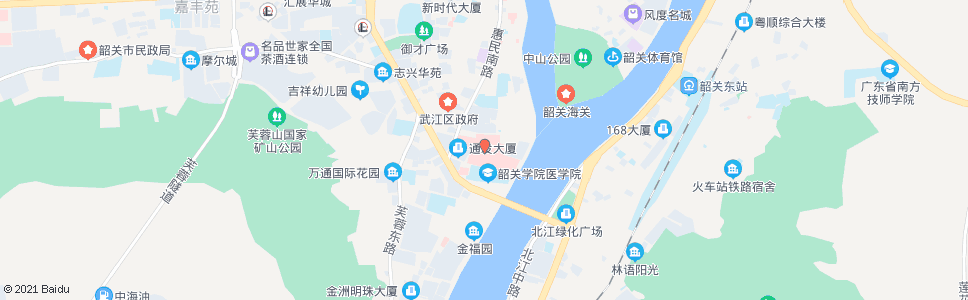 韶关粤北医院_公交站地图_韶关公交_妙搜公交查询2024