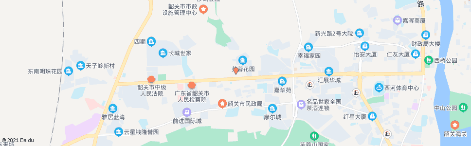 韶关晖景园(市机电工程(十六冶)技校)_公交站地图_韶关公交_妙搜公交查询2024