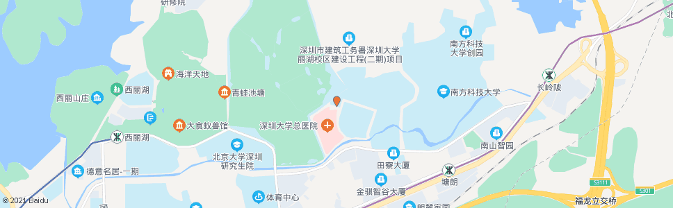 深圳深大西丽宿舍楼_公交站地图_深圳公交_妙搜公交查询2024