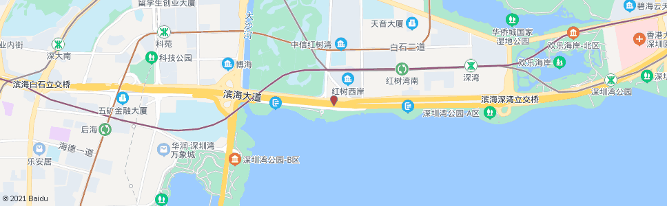 深圳滨海沙河东立交_公交站地图_深圳公交_妙搜公交查询2024