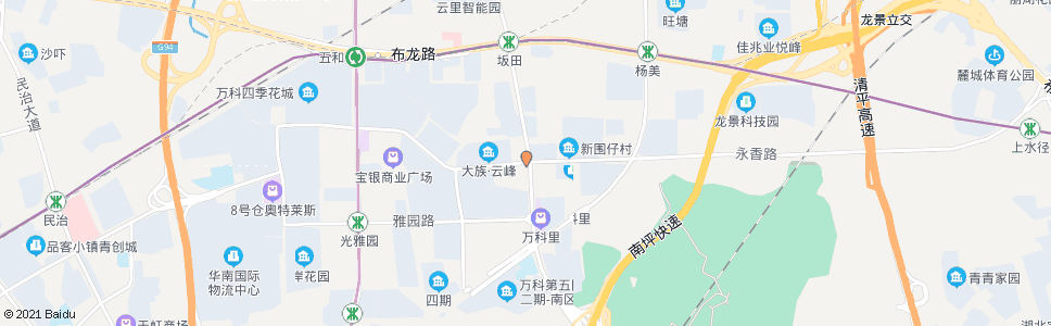 深圳坂雪岗大道路口_公交站地图_深圳公交_妙搜公交查询2024