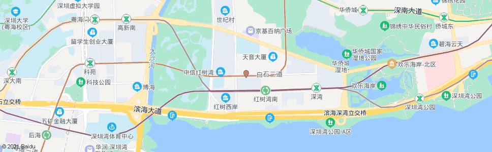 深圳红树湾地铁站_公交站地图_深圳公交_妙搜公交查询2024