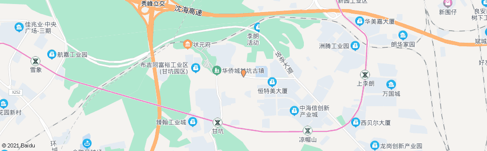 深圳甘坑新村_公交站地图_深圳公交_妙搜公交查询2024