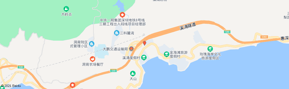 深圳溪涌小学_公交站地图_深圳公交_妙搜公交查询2024