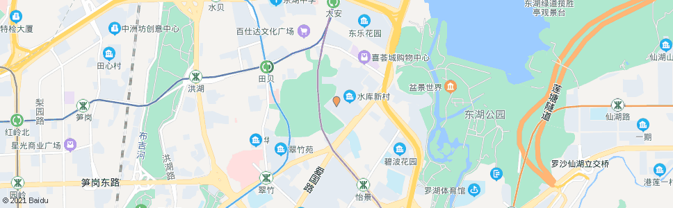 深圳水库新村1_公交站地图_深圳公交_妙搜公交查询2024