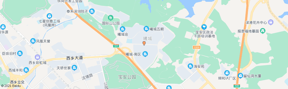 深圳曦城五号门_公交站地图_深圳公交_妙搜公交查询2024