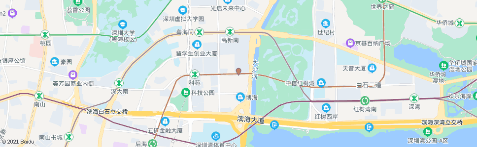 深圳阳光带海滨城北_公交站地图_深圳公交_妙搜公交查询2024