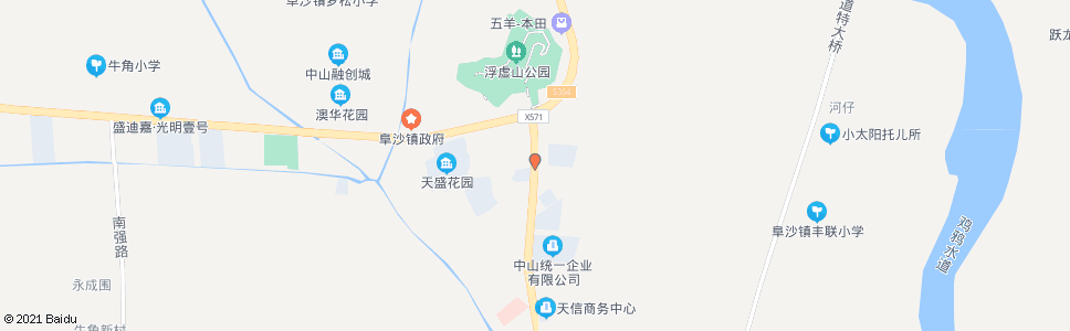 中山阜沙市场_公交站地图_中山公交_妙搜公交查询2024