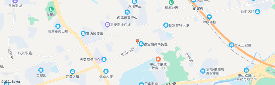 中山领秀城_公交站地图_中山公交_妙搜公交查询2025