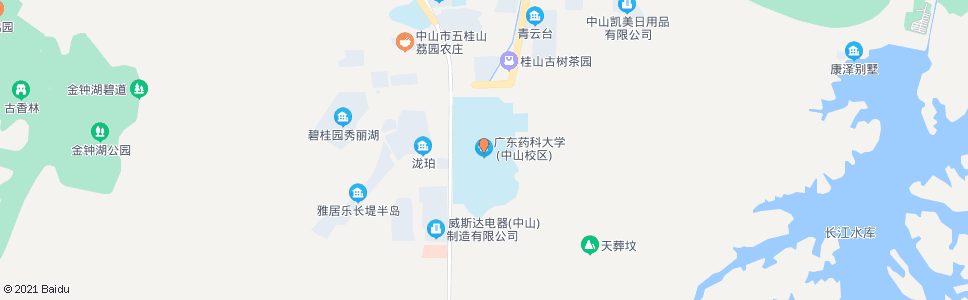 中山广东药学院_公交站地图_中山公交_妙搜公交查询2024