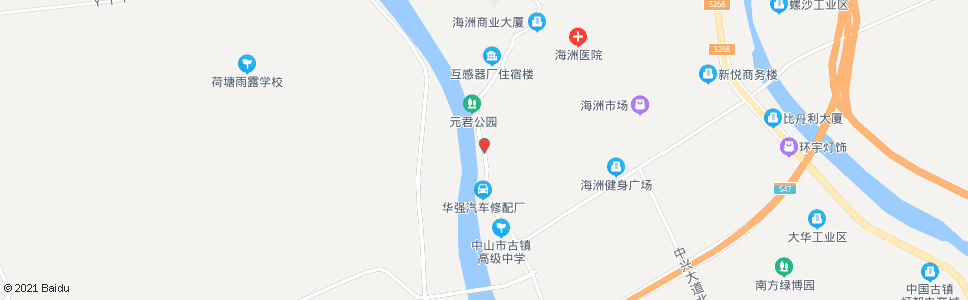 中山土地冲水闸_公交站地图_中山公交_妙搜公交查询2025