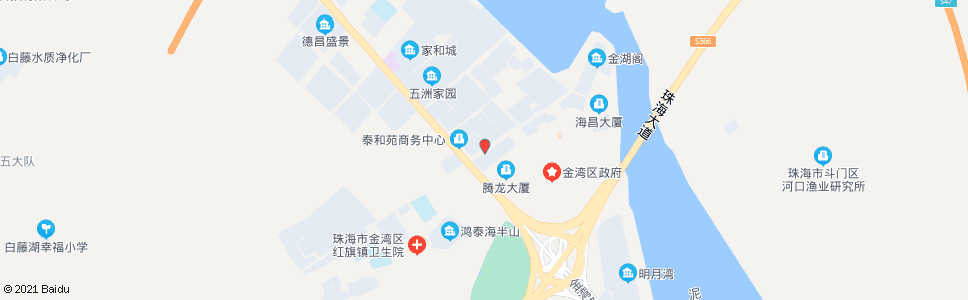 珠海白藤二路西_公交站地图_珠海公交_妙搜公交查询2024