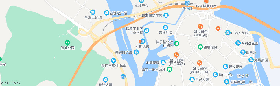 珠海中心路中_公交站地图_珠海公交_妙搜公交查询2024