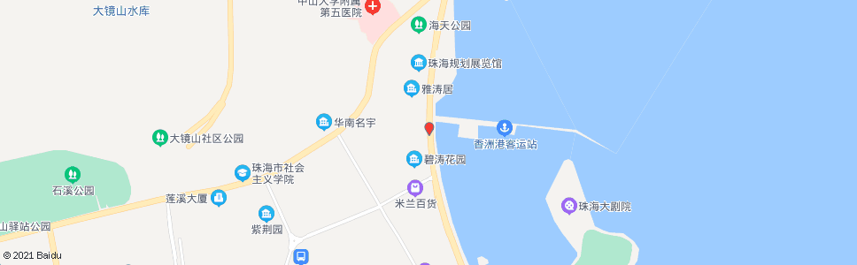 珠海香洲港西_公交站地图_珠海公交_妙搜公交查询2025