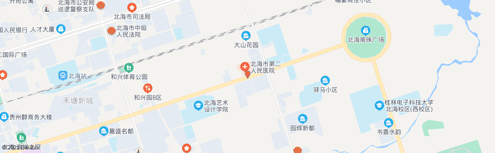 北海新世纪大道路口_公交站地图_北海公交_妙搜公交查询2024