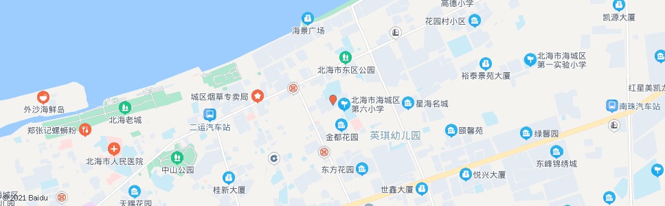 北海海宁小区_公交站地图_北海公交_妙搜公交查询2024