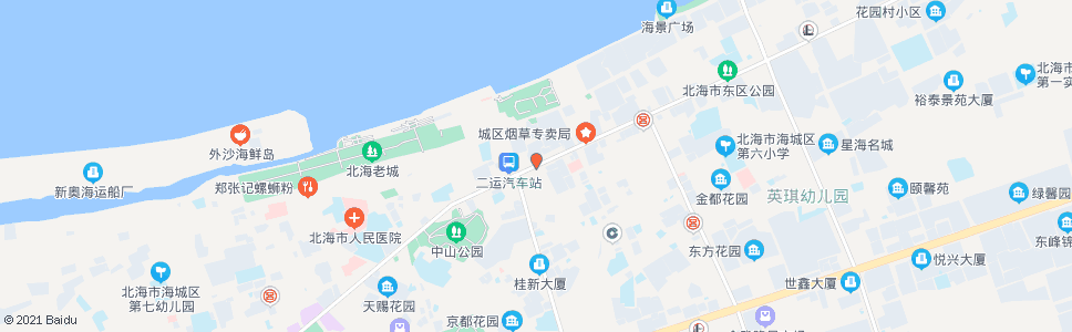 北海广东路口(北部湾路)_公交站地图_北海公交_妙搜公交查询2024