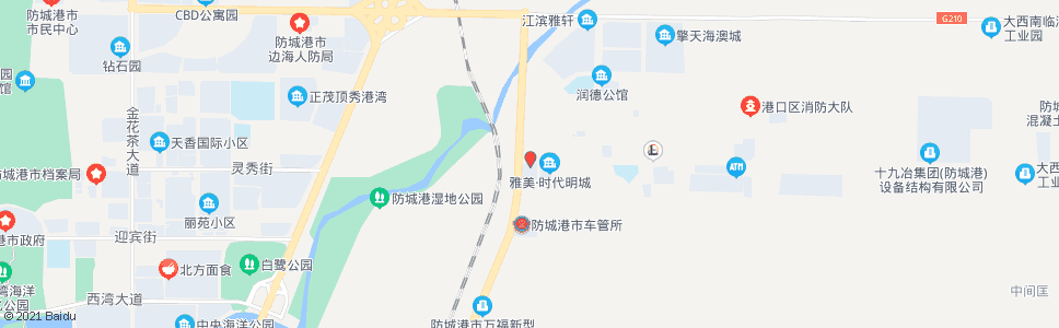 防城港广西高速公路交警八大队_公交站地图_防城港公交_妙搜公交查询2024