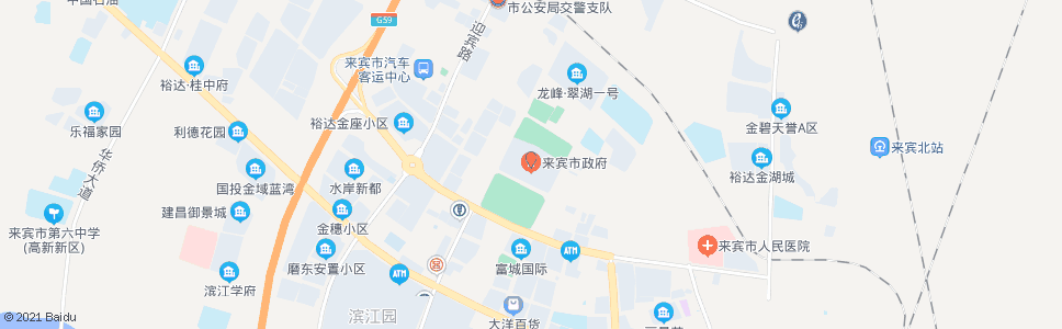 来宾市政府_公交站地图_来宾公交_妙搜公交查询2024