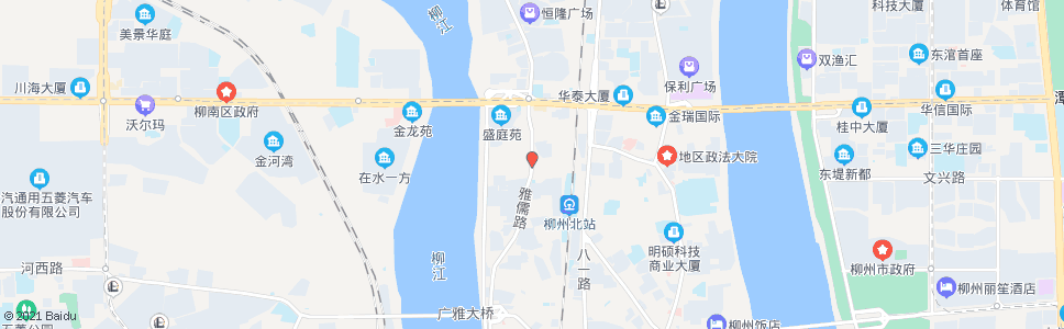 柳州雅儒路北_公交站地图_柳州公交_妙搜公交查询2024