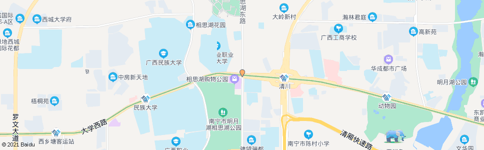 南宁相思湖东大学路口_公交站地图_南宁公交_妙搜公交查询2024