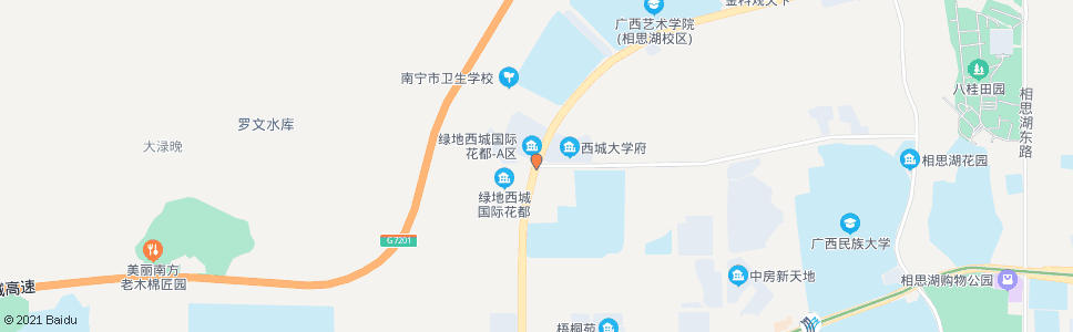 南宁罗文相思湖北路口_公交站地图_南宁公交_妙搜公交查询2024