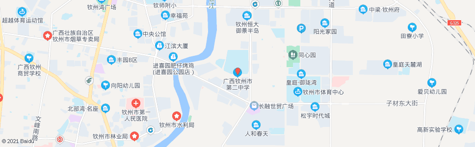 钦州市第二中学_公交站地图_钦州公交_妙搜公交查询2024