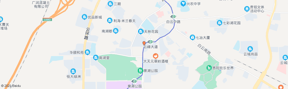 贵阳白云区政府_公交站地图_贵阳公交_妙搜公交查询2024