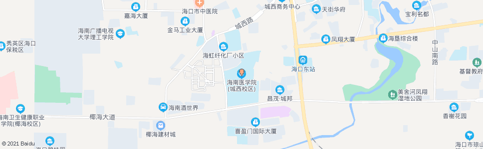 海口热带农业科学院(海南医学院城西校区)_公交站地图_海口公交_妙搜公交查询2024