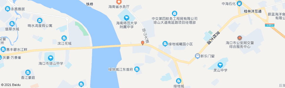 海口琼山大道路口_公交站地图_海口公交_妙搜公交查询2024