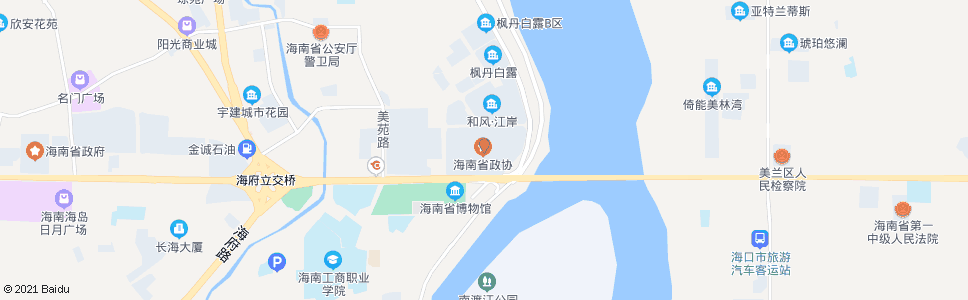 海口省委北门_公交站地图_海口公交_妙搜公交查询2024