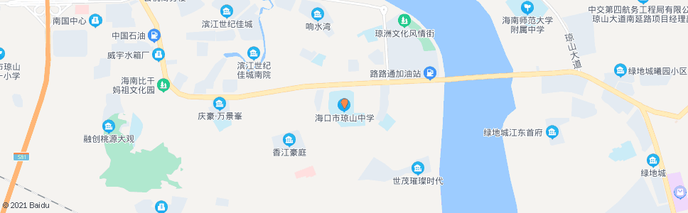 海口琼山中学新校区_公交站地图_海口公交_妙搜公交查询2024