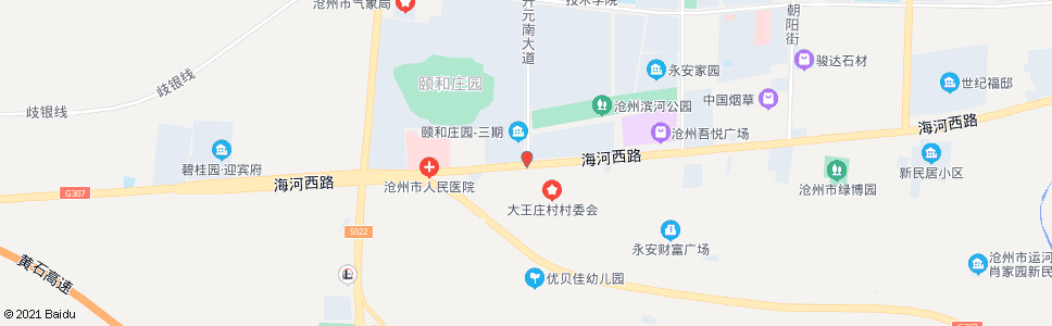 沧州海河路口(浮阳南大道)_公交站地图_沧州公交_妙搜公交查询2024