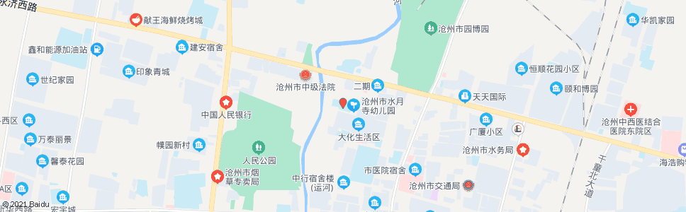 沧州水月寺小学_公交站地图_沧州公交_妙搜公交查询2024