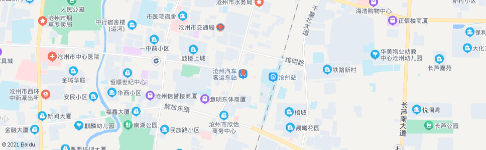 沧州中豪铁道东店_公交站地图_沧州公交_妙搜公交查询2024