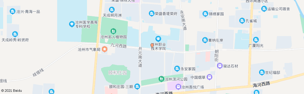 沧州职技学院南门_公交站地图_沧州公交_妙搜公交查询2024