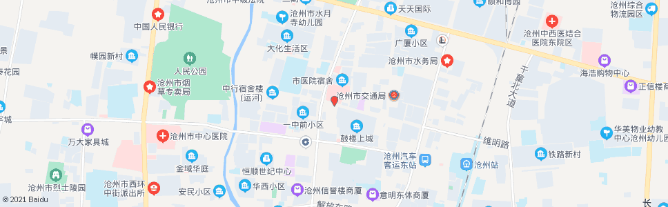 沧州市医院南门_公交站地图_沧州公交_妙搜公交查询2024