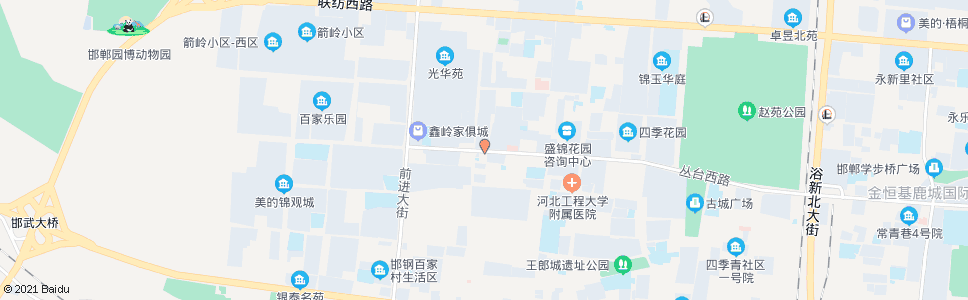 邯郸丛台西路光华街口_公交站地图_邯郸公交_妙搜公交查询2024